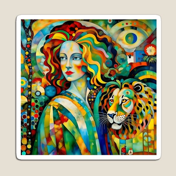 Item preview, The girl and the lion. designed and sold by Natalia-Vlad.
