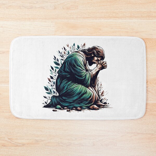 Item preview,  "Prayer and Grief (Matthew 26:36-39): Jesus took his disciples to Gethsemane. There, Jesus, overwhelmed with sorrow and distress, fell with his face to the ground and prayed." designed and sold by PaintMeWorld.