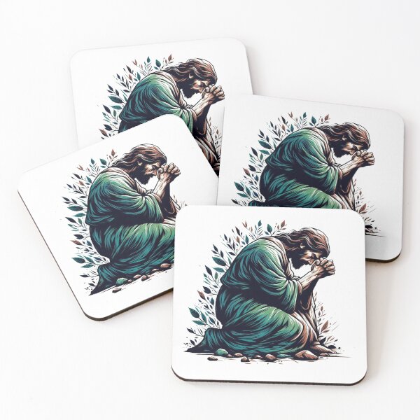 Item preview,  "Prayer and Grief (Matthew 26:36-39): Jesus took his disciples to Gethsemane. There, Jesus, overwhelmed with sorrow and distress, fell with his face to the ground and prayed." designed and sold by PaintMeWorld.