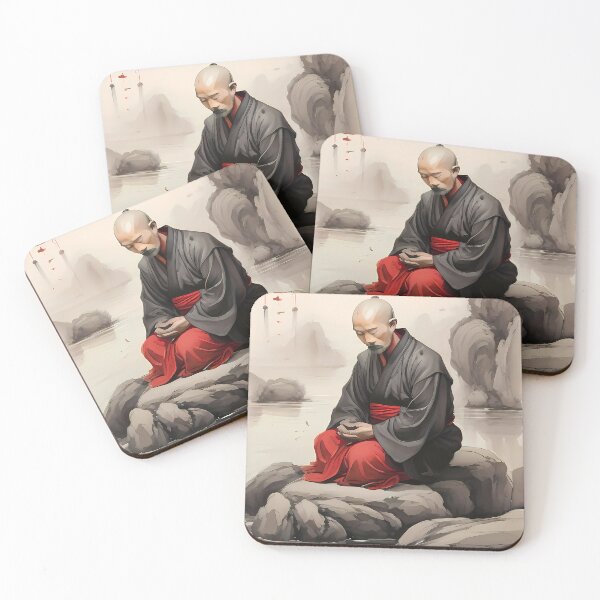 Item preview, A monk sitting by the river designed and sold by Pixeledfox.
