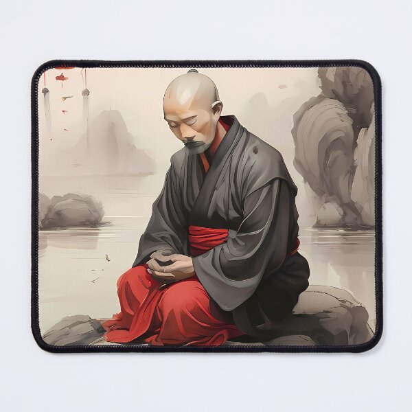 Item preview, A monk sitting by the river designed and sold by Pixeledfox.