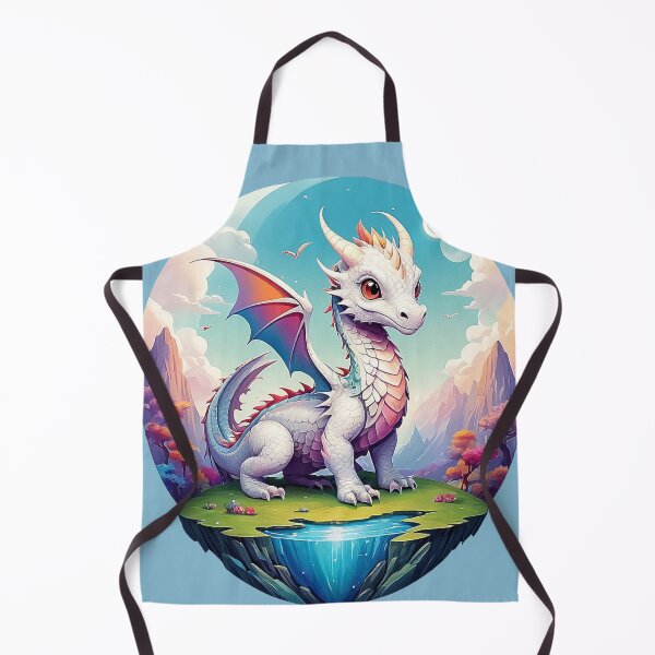 Item preview, Magical Rosadracon: A friendly dragon in a pastel landscape designed and sold by Minpadesign.