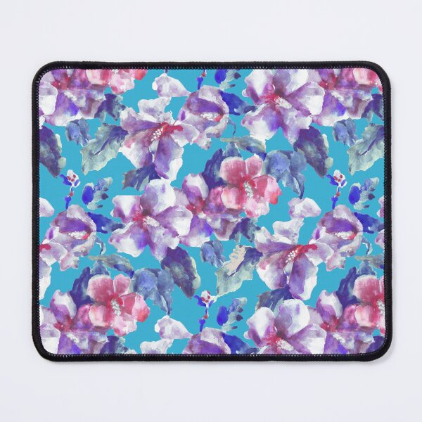 Item preview, Copy of big floral classic watercolor handmade blue designed and sold by Alessandro Remo Mazzoni Remotextiles.