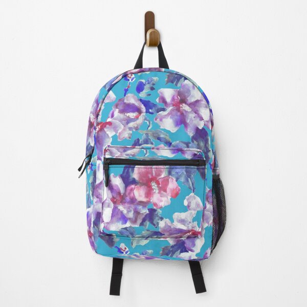 Item preview, Copy of big floral classic watercolor handmade blue designed and sold by Alessandro Remo Mazzoni Remotextiles.
