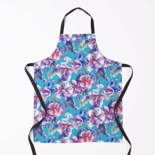 Item preview, Copy of big floral classic watercolor handmade blue designed and sold by Alessandro Remo Mazzoni Remotextiles.