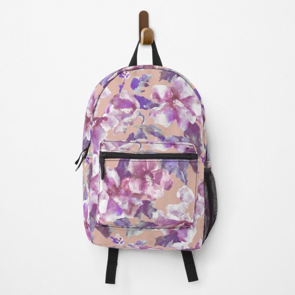 Item preview, Copy of big floral classic watercolor handmade peach designed and sold by Alessandro Remo Mazzoni Remotextiles.