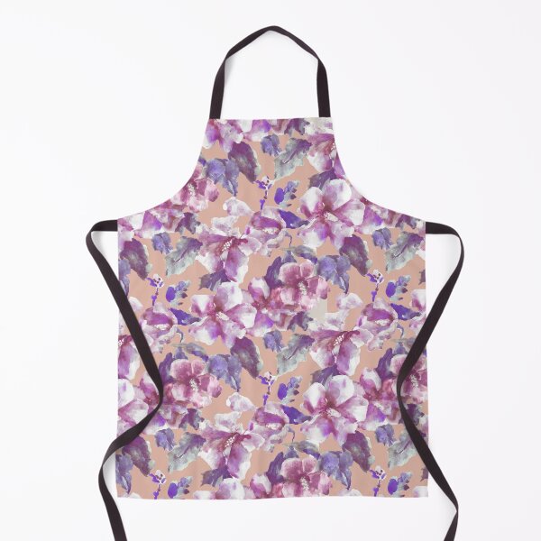 Item preview, Copy of big floral classic watercolor handmade peach designed and sold by Alessandro Remo Mazzoni Remotextiles.