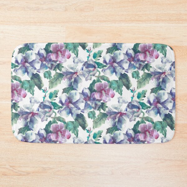 Item preview, Copy of big floral classic watercolor handmade white designed and sold by Alessandro Remo Mazzoni Remotextiles.