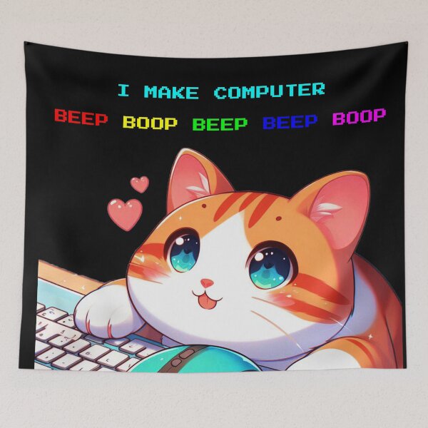 Item preview, I Are Programmer Anime Cat  designed and sold by Echonn.