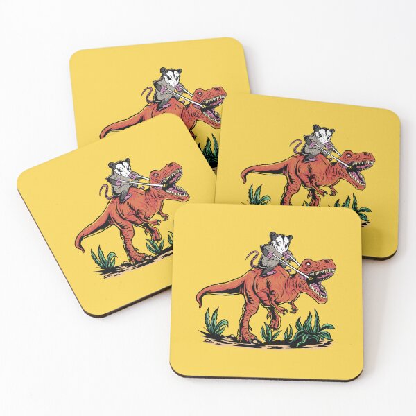 Item preview, Funny Opossum Riding T-Rex Dinosaur Tyrannosaurus Rex Possum designed and sold by lanynx design.