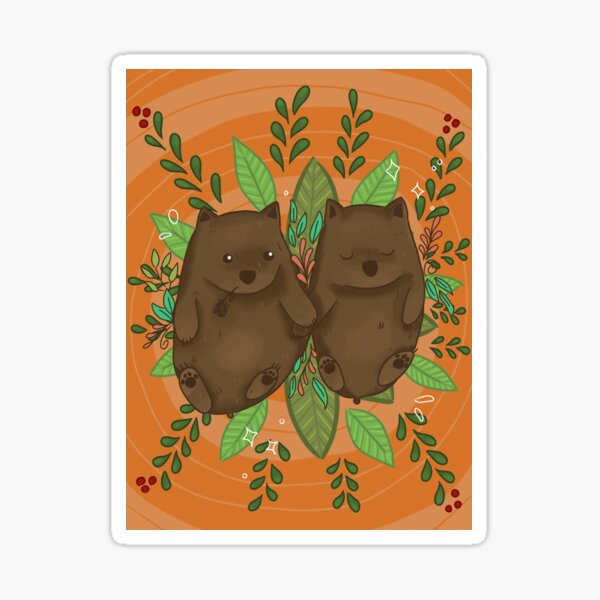 Vista previa del artículo con la obra «Amor wombat», diseñado y vendido por Elliementalist.