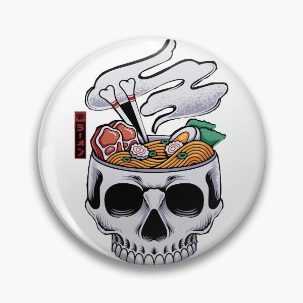 Item preview, Hot Ramen in a Skull Head Bowl designed and sold by The  Qash.