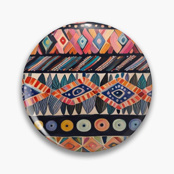 Item preview, Traditional Kilim Pattern, Ethnic Abstract Scandinavian Design in Watercolor - Tribal, Indian & Aztec Vintage Pattern - Batik designed and sold by MyArt23.