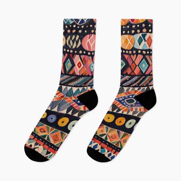 Item preview, Traditional Kilim Pattern, Ethnic Abstract Scandinavian Design in Watercolor - Tribal, Indian & Aztec Vintage Pattern - Batik designed and sold by MyArt23.