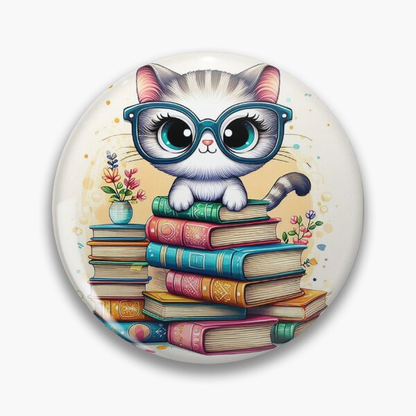 Item preview, Clever Cat Library designed and sold by TextileTrove.