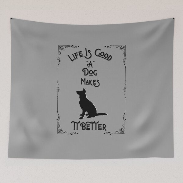 Item preview, " Life Is Good A Dog Makes It Better" Tee Essential T-Shirt " designed and sold by Wabi-SabiStudio.