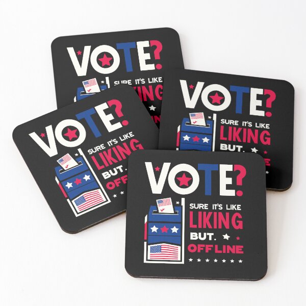 Item preview, Civic 'Like' Tee - 'Vote: It's Like Liking, But Offline' 2024 Election Shirt designed and sold by FebricFusion.