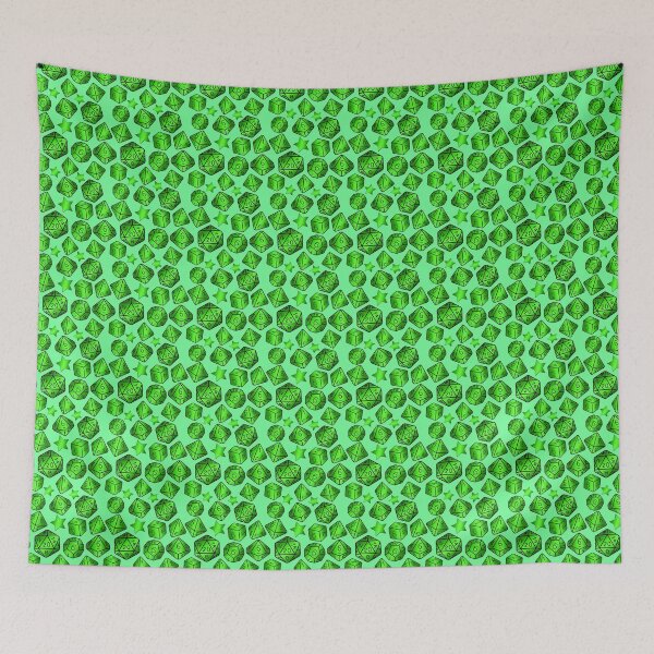 Item preview, Green dice set designed and sold by Cthulhu loves crafts.