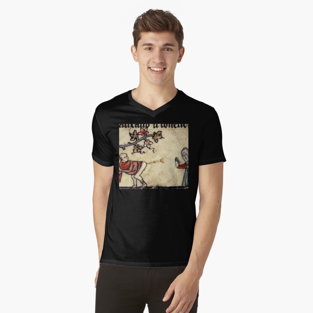 Vista previa del artículo con la obra «Camiseta de cuello en V», diseñado y vendido por VintageManiac.