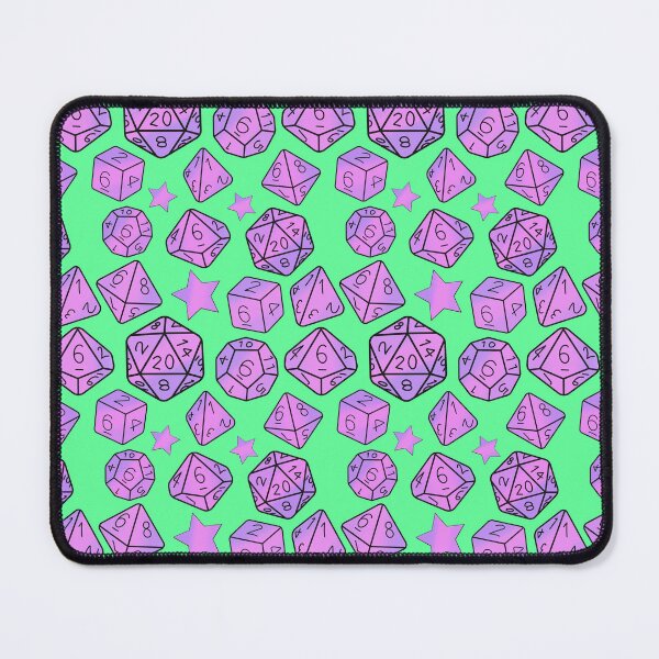 Item preview, Light purple dice set on green designed and sold by Cthulhu loves crafts.