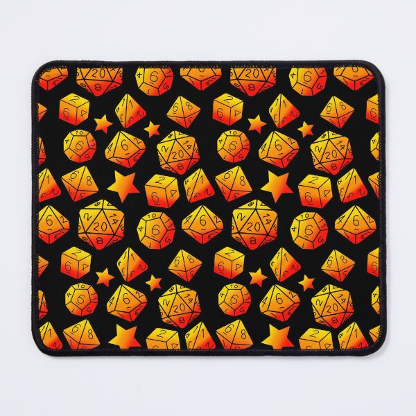 Item preview, Fiery dice set on black designed and sold by Cthulhu loves crafts.