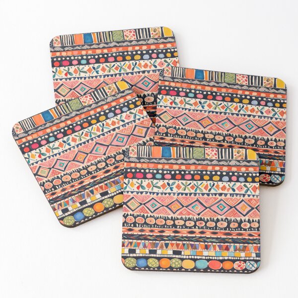 Item preview, Traditional Kilim Pattern, Ethnic Abstract Scandinavian Design in Watercolor - Tribal, Indian & Aztec Vintage Pattern - Batik designed and sold by MyArt23.
