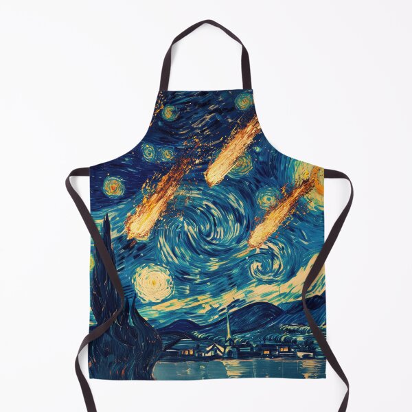 Item preview, Meteors Falling On The Starry Night - Vincent Van Gogh, Asteroid Impact designed and sold by PrintShangri-La.