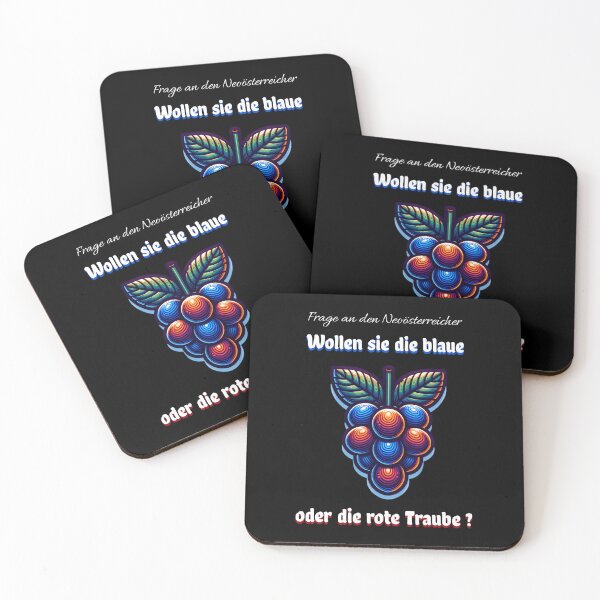 Item preview, Question to the neo-Austrian: Do you want the blue or the red grape? Saying in German - funny designed and sold by Pflugart.