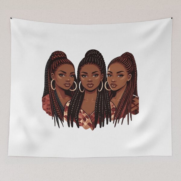 Item preview, Afrocentric Braided Sistas designed and sold by MerchBySabby.