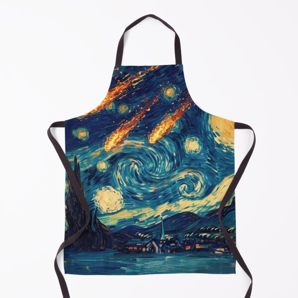 Item preview, Meteors Falling On The Starry Night - Vincent Van Gogh, Asteroid Impact designed and sold by PrintShangri-La.