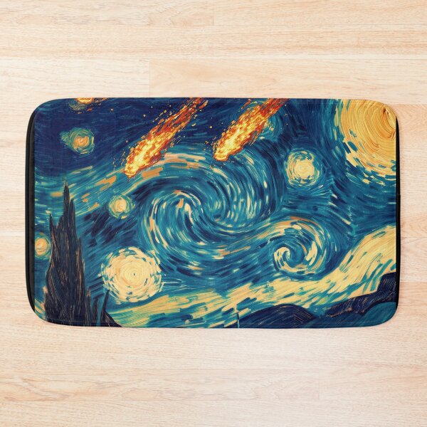 Item preview, Meteors Falling On The Starry Night - Vincent Van Gogh, Asteroid Impact designed and sold by PrintShangri-La.