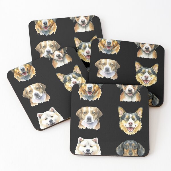 Item preview, Watercolor Funny Dog Pack Pattern Samoyed  designed and sold by Cr320.