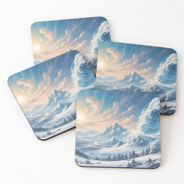 Item preview, Sunrise fairy tale winter landscape. Snow winds and blizzards,clouds of snow and swirling patterns on the snowy canvas designed and sold by Andrey-Myagkov.
