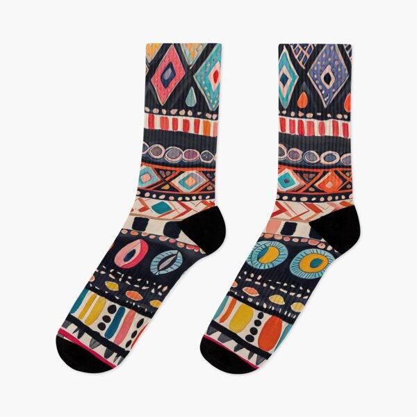Item preview, Traditional Kilim Pattern, Ethnic Abstract Scandinavian Design in Watercolor - Tribal, Indian & Aztec Vintage Pattern - Batik designed and sold by MyArt23.