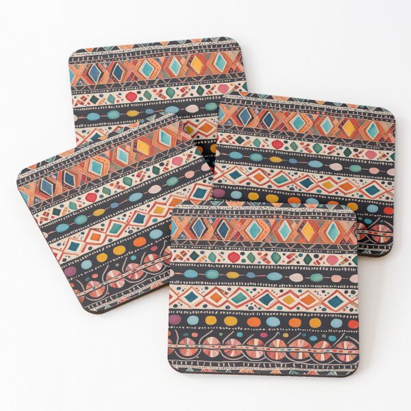 Item preview, Traditional Kilim Pattern, Ethnic Abstract Scandinavian Design in Watercolor - Tribal, Indian & Aztec Vintage Pattern - Batik designed and sold by MyArt23.