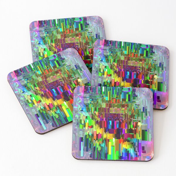 Item preview, Neon Rainbow Fractal Abstract Rectangle Design designed and sold by Warren Paul Harris.