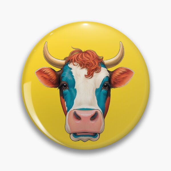 Item preview, Cow with blue patches designed and sold by HarridanCreates.