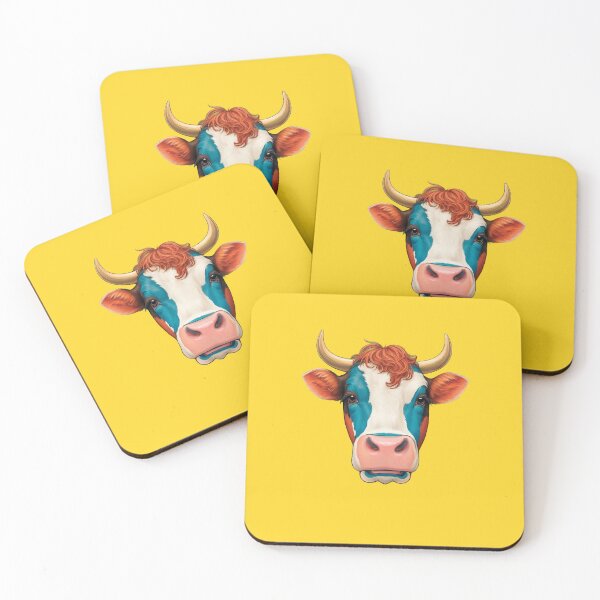 Item preview, Cow with blue patches designed and sold by HarridanCreates.