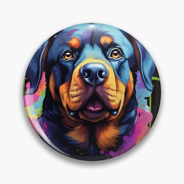 Item preview, Rottweiler on colorful background designed and sold by DarkHeartCreat.