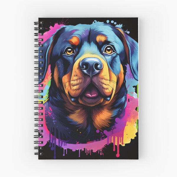 Item preview, Rottweiler on colorful background designed and sold by DarkHeartCreat.