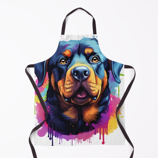 Item preview, Rottweiler on colorful background designed and sold by DarkHeartCreat.