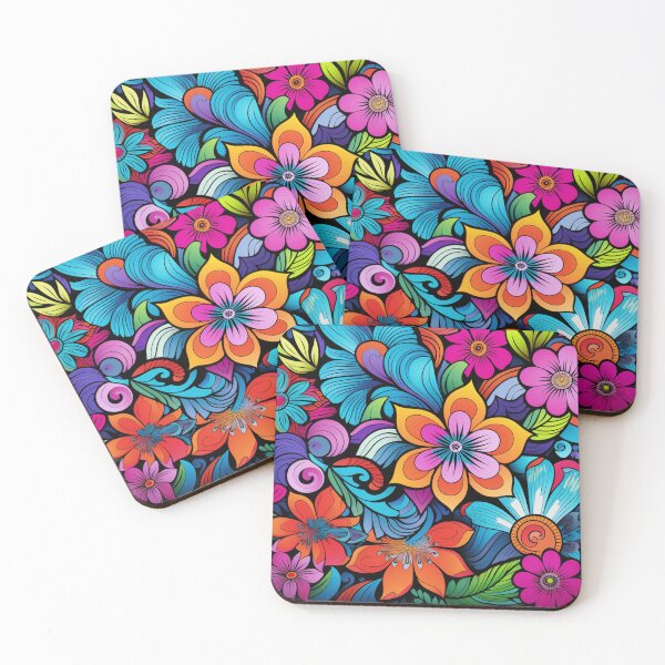Item preview, Wonderful Vibrant Flowers Pattern #3 designed and sold by GrinGalore.