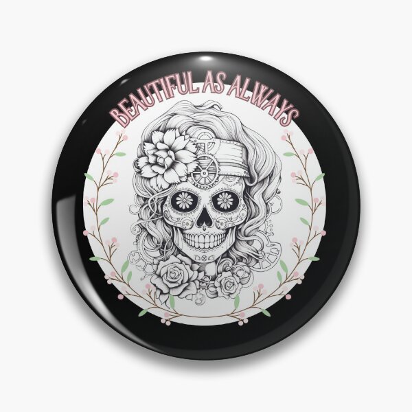 Item preview, beautiful as always - steampunk women skull designed and sold by Kate Made ART.