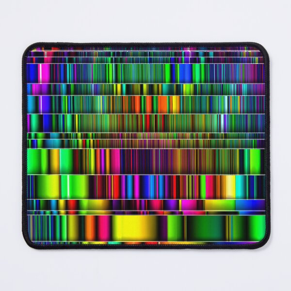 Item preview, Neon Rainbow Fractal Columns / Stripes Rectangle Design designed and sold by Warren Paul Harris.