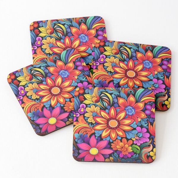 Item preview, Wonderful Vibrant Flowers Pattern #4 designed and sold by GrinGalore.