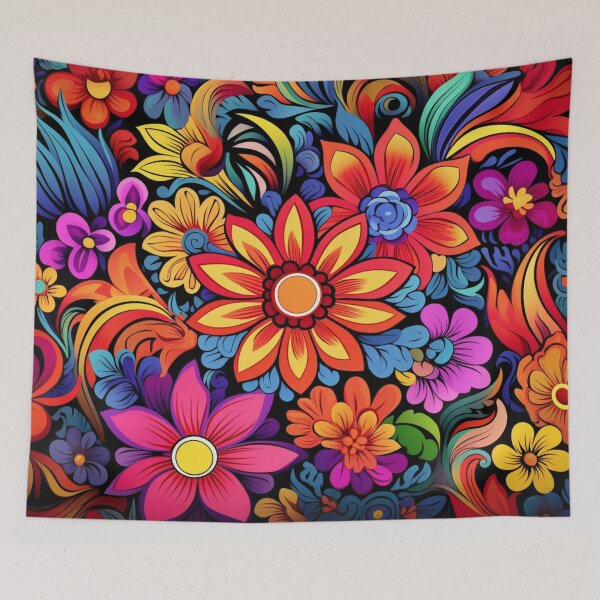 Item preview, Wonderful Vibrant Flowers Pattern #4 designed and sold by GrinGalore.