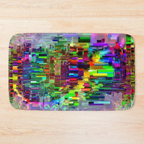 Item preview, Neon Rainbow Fractal Abstract Rectangle Design designed and sold by Warren Paul Harris.