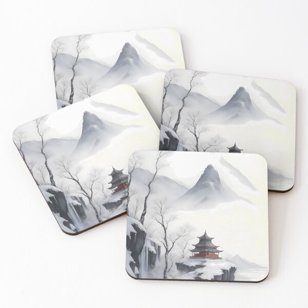Item preview, Asian winter landscape designed and sold by Pixeledfox.