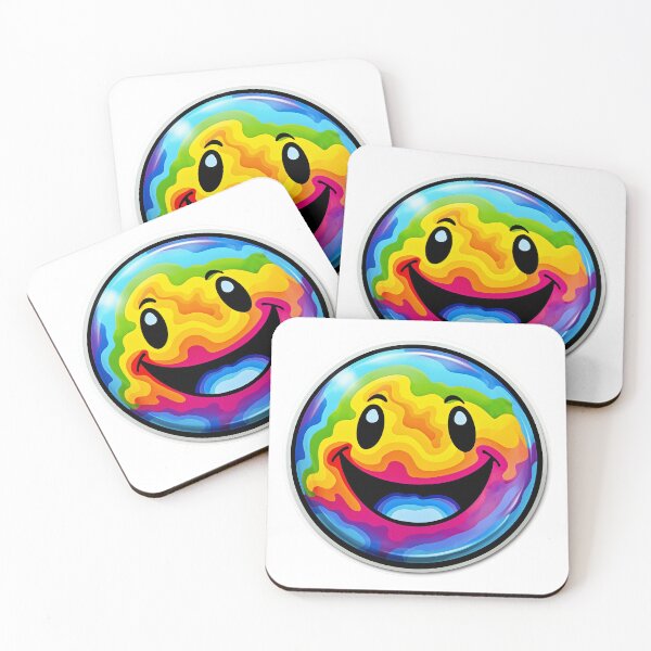 Item preview, Happy rainbow smiley face designed and sold by holo 2000.