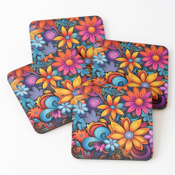 Item preview,  Wonderful Vibrant Flowers Pattern #5 designed and sold by GrinGalore.
